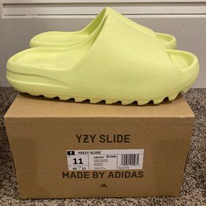 Yeezy Slide - Men Size 11- In Great Condition - Color: Glow Green  - Pre Owned
